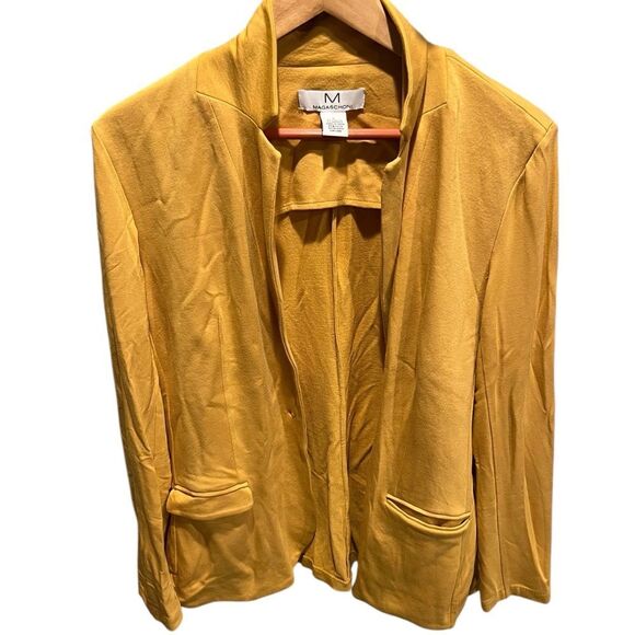 Magaschoni Women's Mustard Yellow Jacket size large - Picture 1 of 4